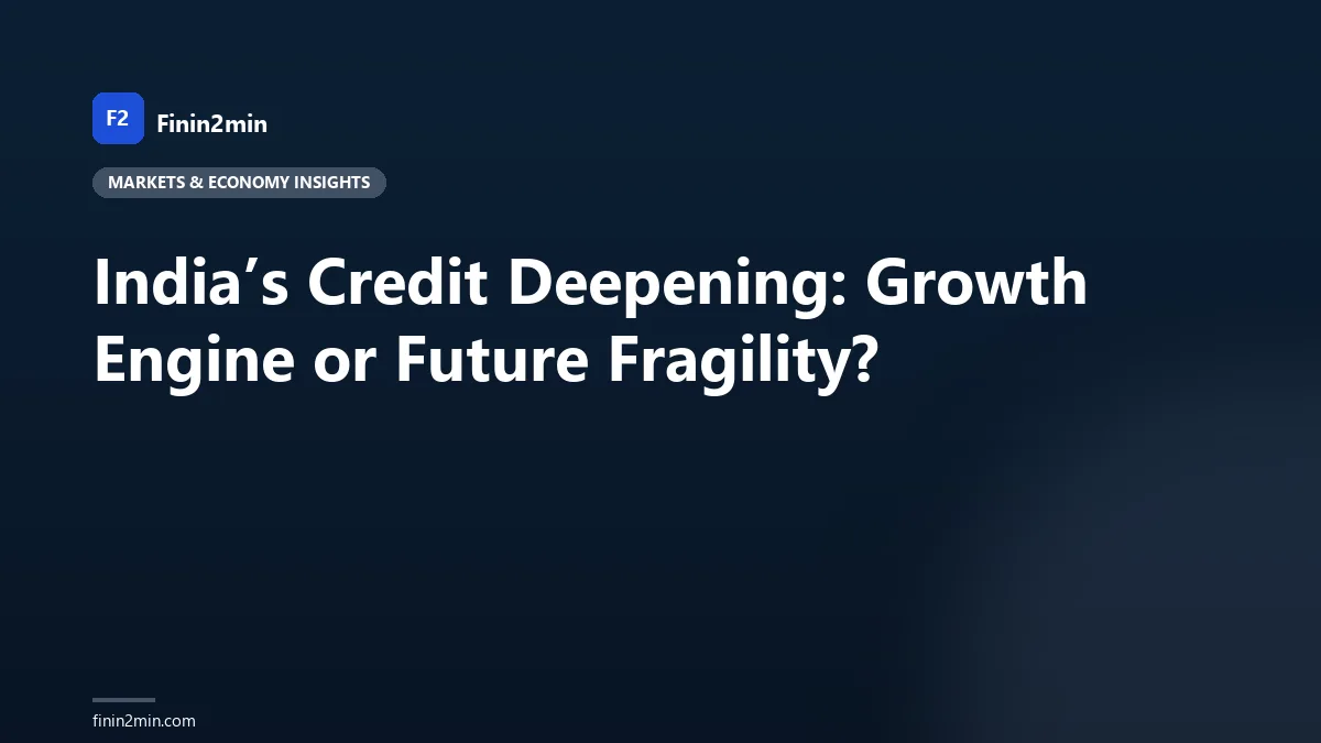 India’s Credit Deepening: Growth Engine or Future Fragility?