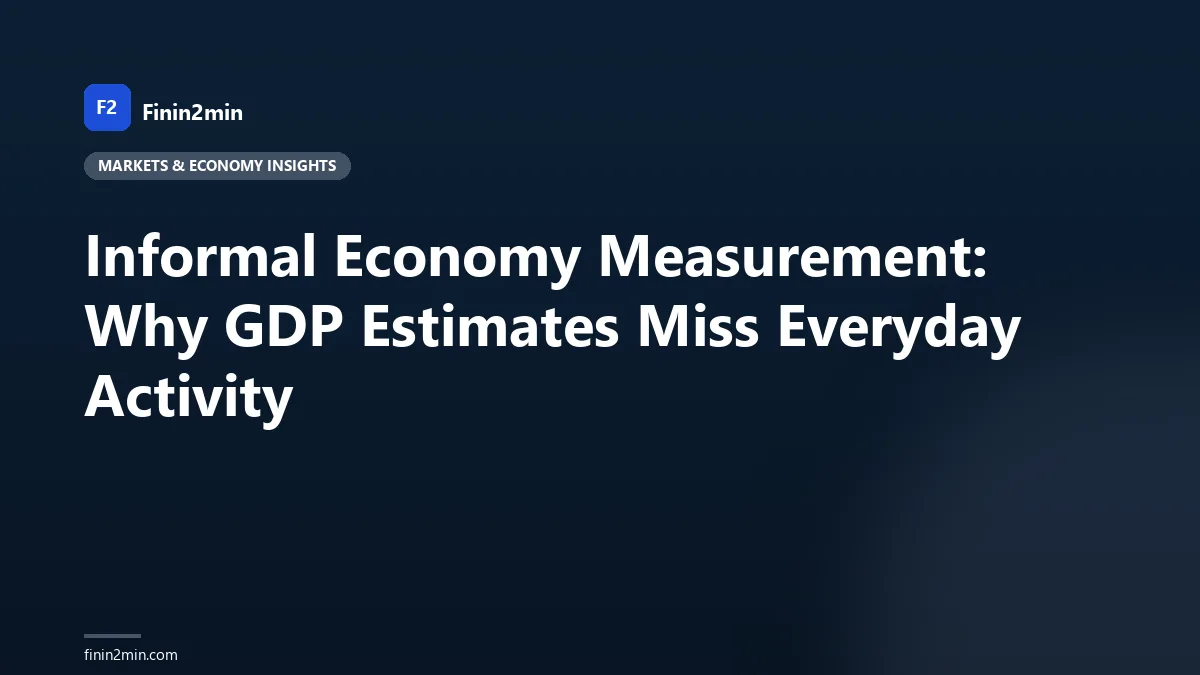 Informal Economy Measurement: Why GDP Estimates Miss Everyday Activity