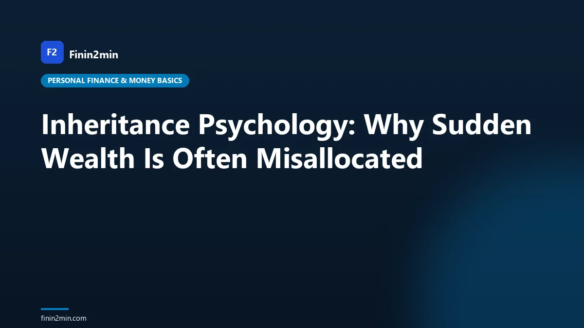 Inheritance Psychology: Why Sudden Wealth Is Often Misallocated
