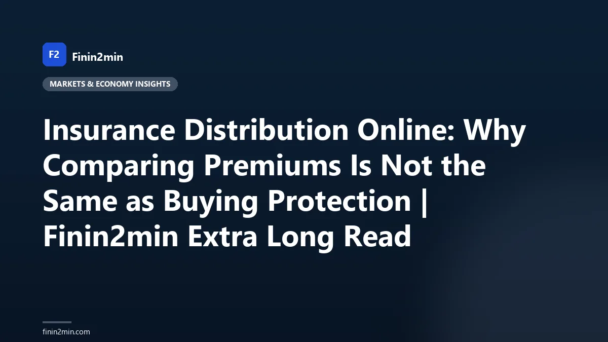 Insurance Distribution Online: Why Comparing Premiums Is Not the Same as Buying Protection | Finin2min Extra Long Read