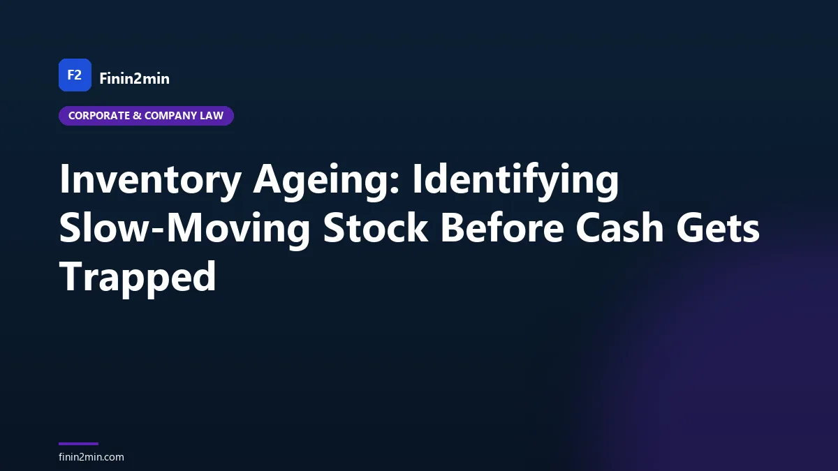Inventory Ageing: Identifying Slow-Moving Stock Before Cash Gets Trapped