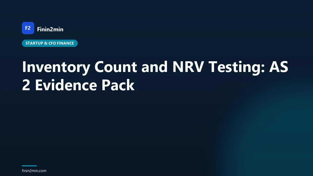Inventory Count and NRV Testing: AS 2 Evidence Pack