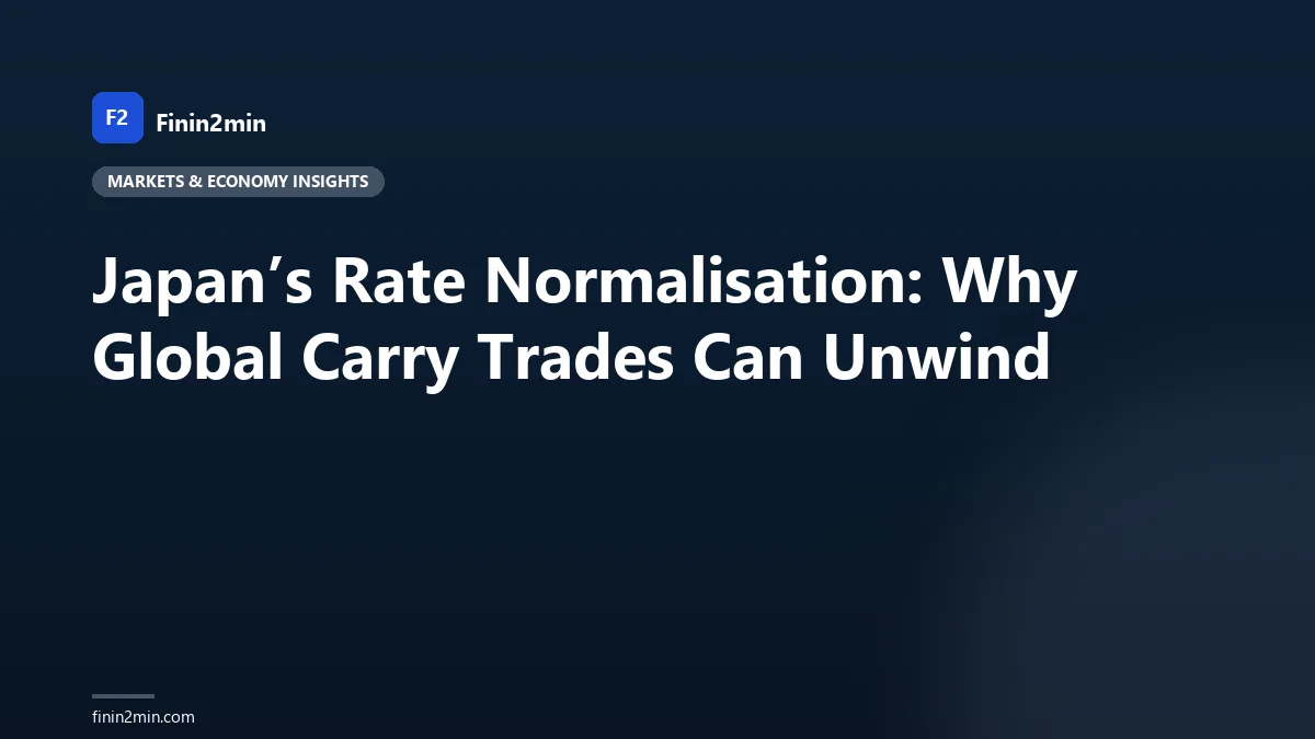 Japan’s Rate Normalisation: Why Global Carry Trades Can Unwind