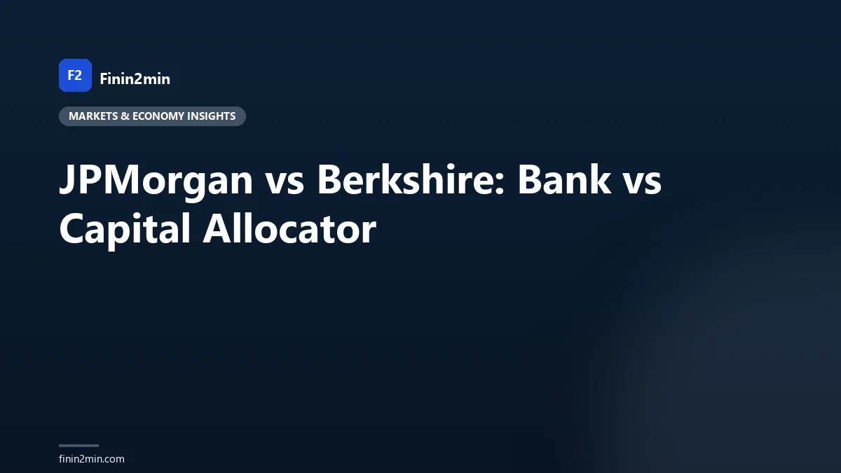 JPMorgan vs Berkshire: Bank vs Capital Allocator