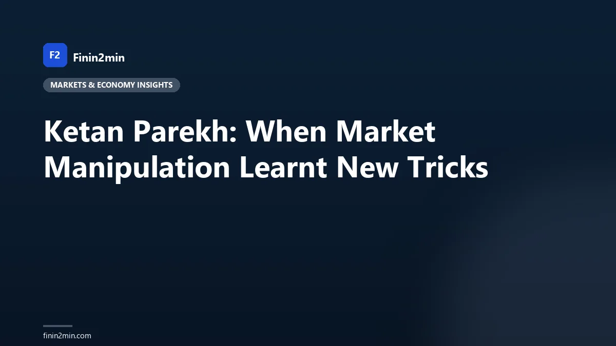 Ketan Parekh: When Market Manipulation Learnt New Tricks