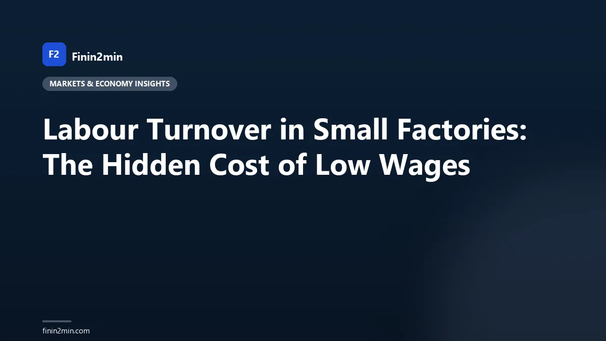 Labour Turnover in Small Factories: The Hidden Cost of Low Wages