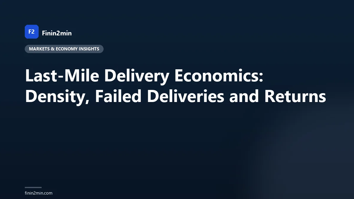 Last-Mile Delivery Economics: Density, Failed Deliveries and Returns