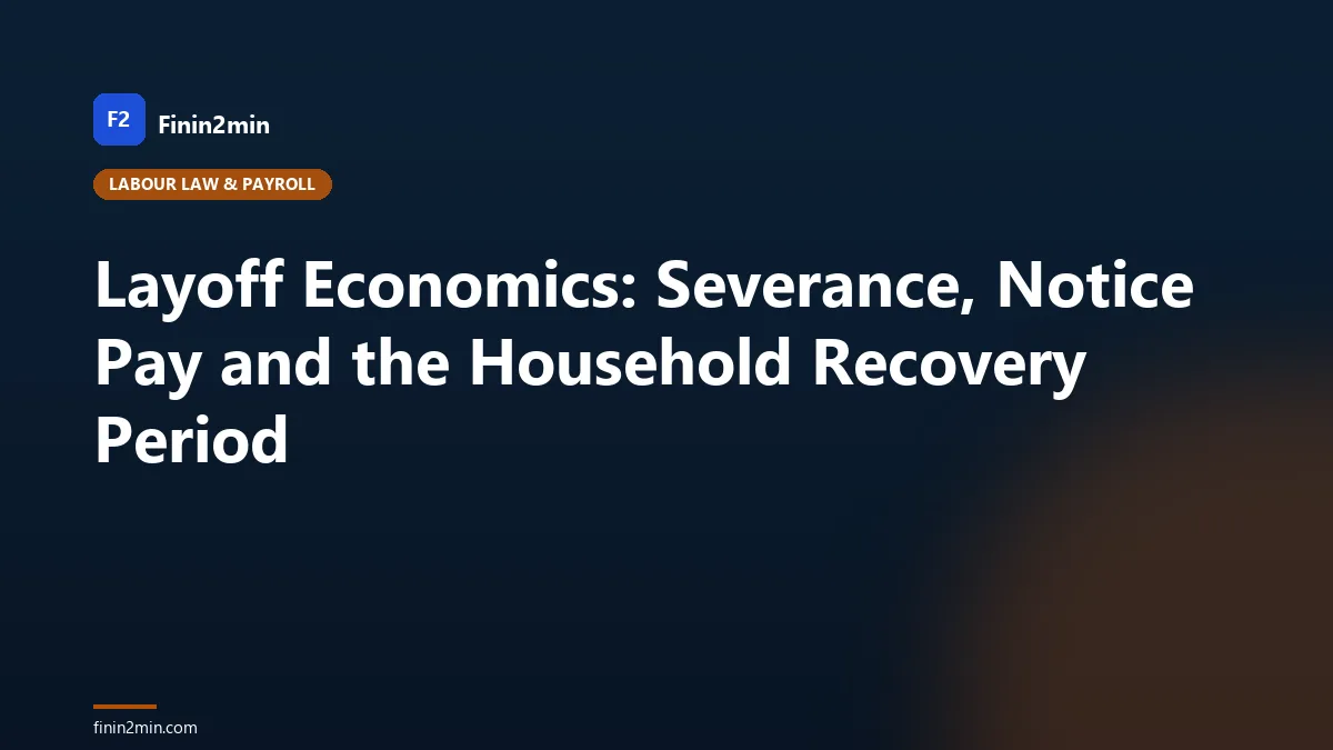 Layoff Economics: Severance, Notice Pay and the Household Recovery Period
