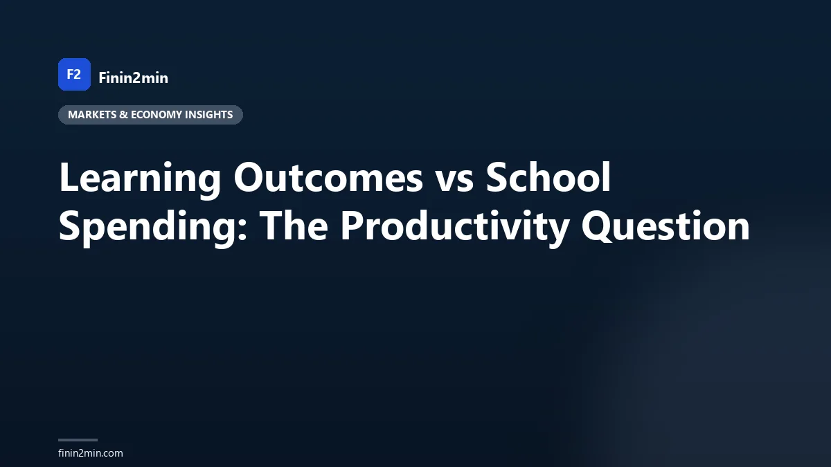 Learning Outcomes vs School Spending: The Productivity Question