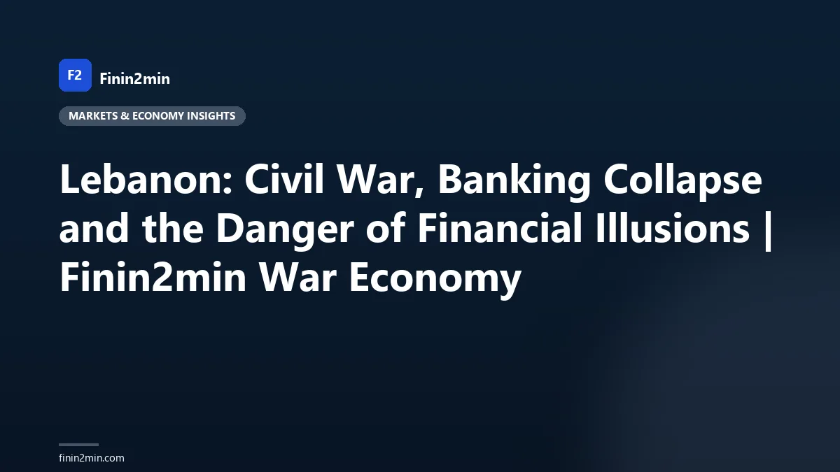 Lebanon: Civil War, Banking Collapse and the Danger of Financial Illusions | Finin2min War Economy