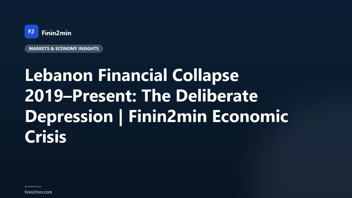 Lebanon Financial Collapse 2019–Present: The Deliberate Depression | Finin2min Economic Crisis