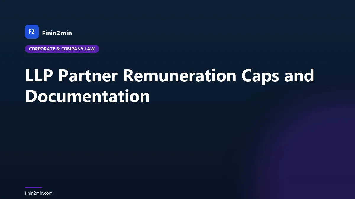 LLP Partner Remuneration Caps and Documentation