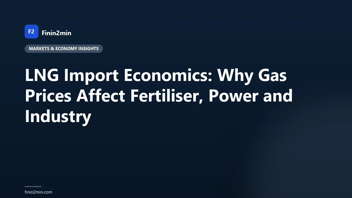 LNG Import Economics: Why Gas Prices Affect Fertiliser, Power and Industry