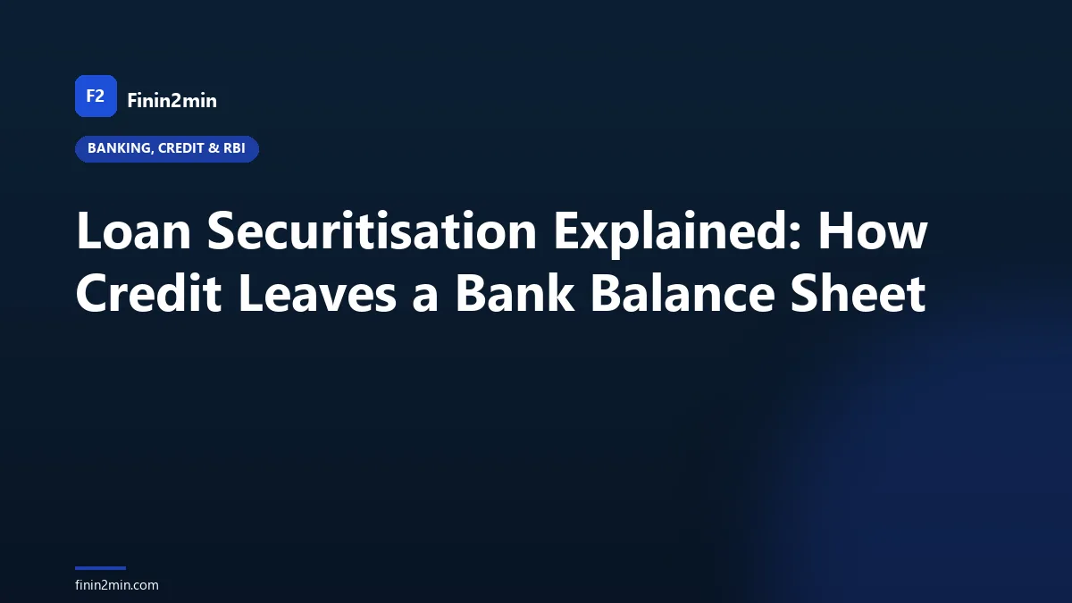 Loan Securitisation Explained: How Credit Leaves a Bank Balance Sheet