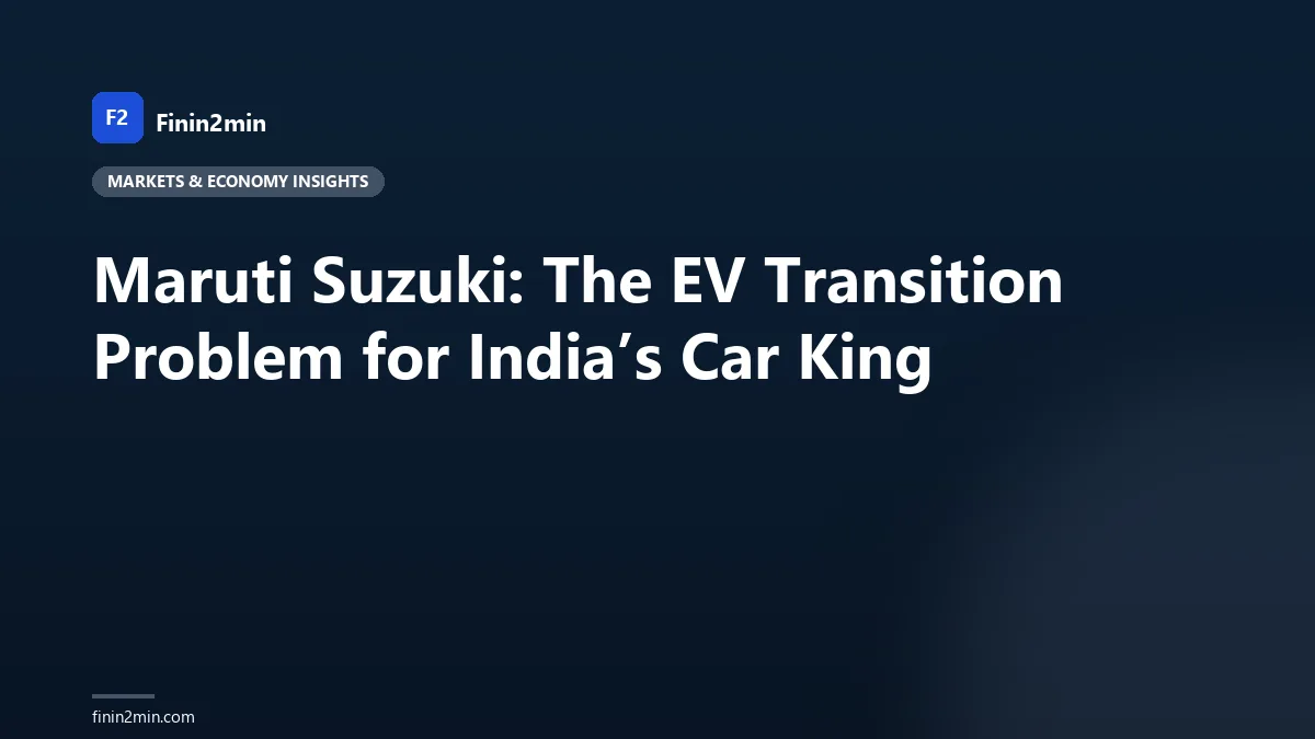 Maruti Suzuki: The EV Transition Problem for India’s Car King