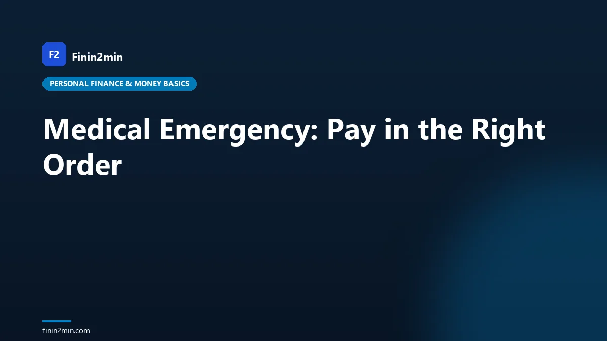 Medical Emergency: Pay in the Right Order