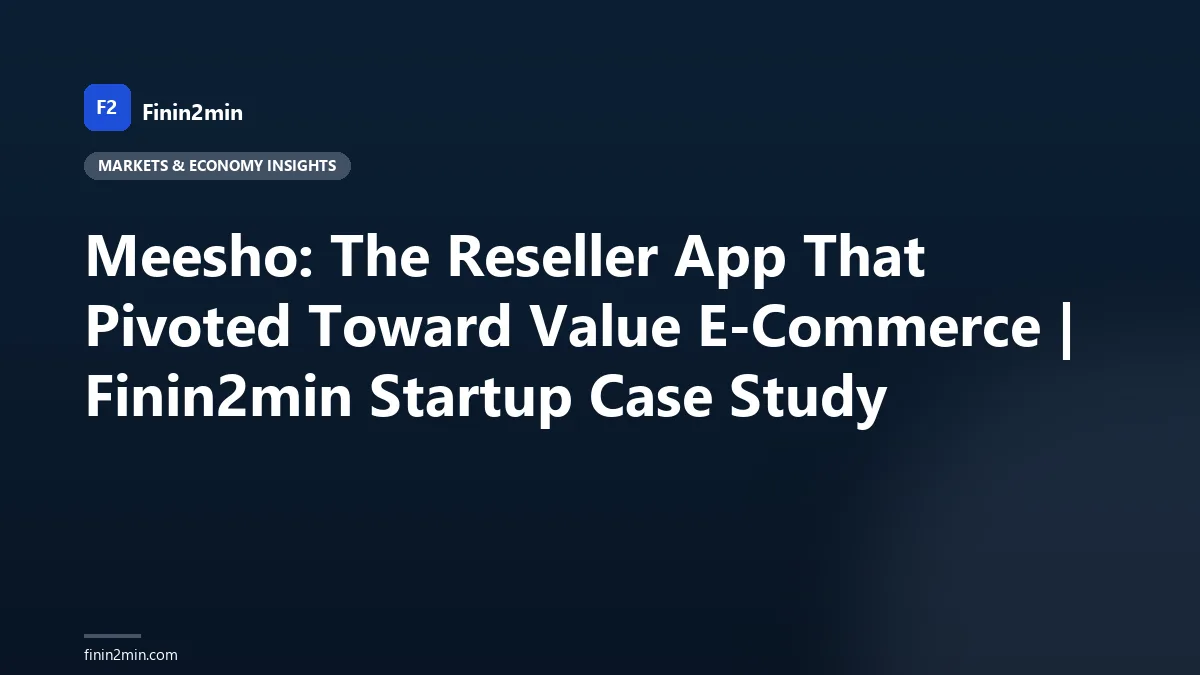 Meesho: The Reseller App That Pivoted Toward Value E-Commerce | Finin2min Startup Case Study