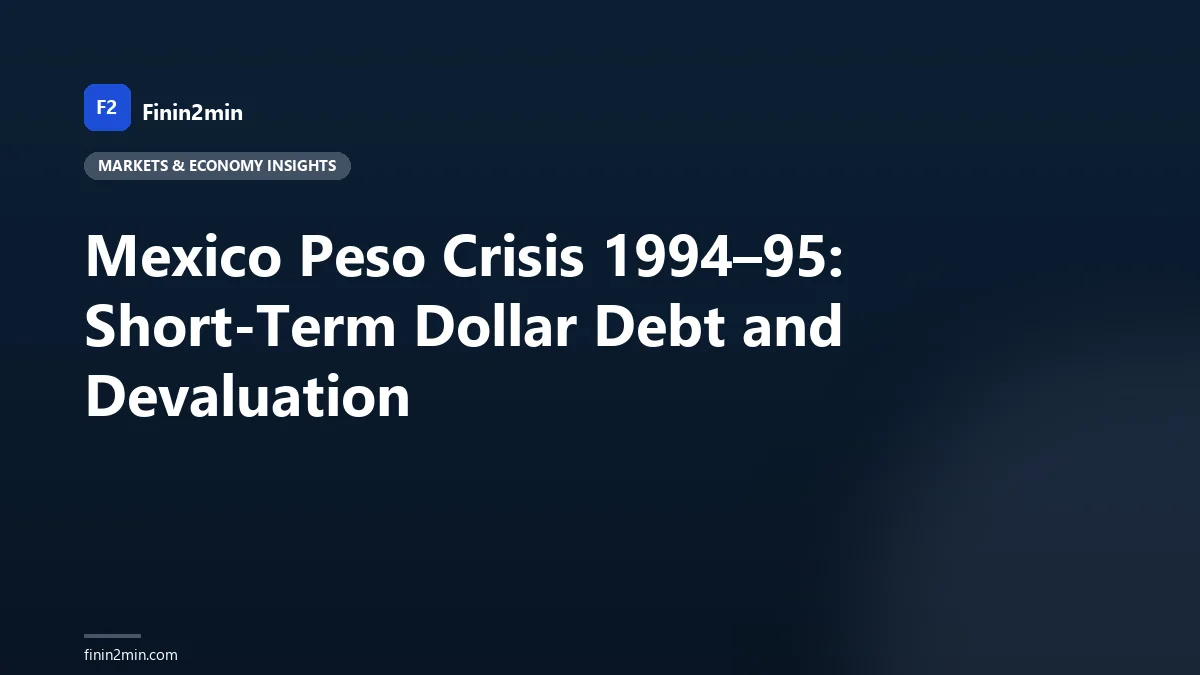 Mexico Peso Crisis 1994–95: Short-Term Dollar Debt and Devaluation