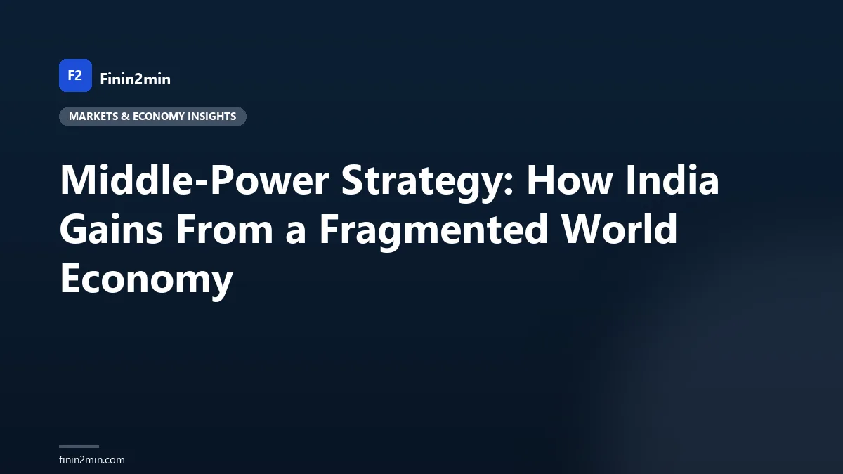 Middle-Power Strategy: How India Gains From a Fragmented World Economy
