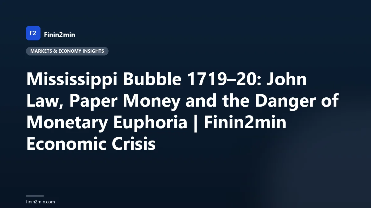 Mississippi Bubble 1719–20: John Law, Paper Money and the Danger of Monetary Euphoria | Finin2min Economic Crisis