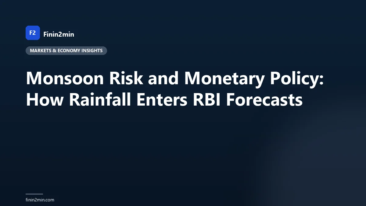 Monsoon Risk and Monetary Policy: How Rainfall Enters RBI Forecasts