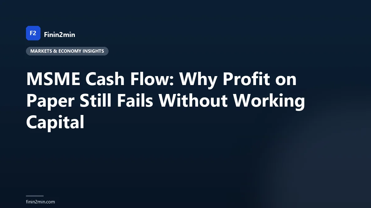 MSME Cash Flow: Why Profit on Paper Still Fails Without Working Capital