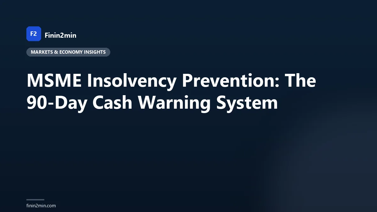 MSME Insolvency Prevention: The 90-Day Cash Warning System