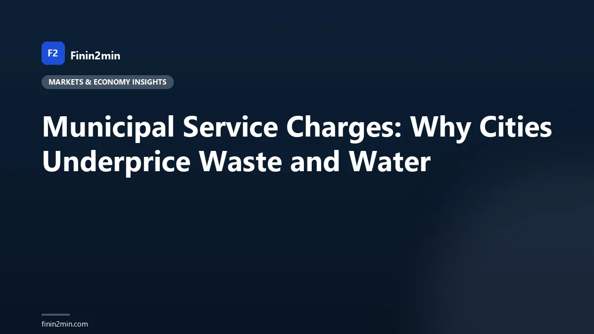 Municipal Service Charges: Why Cities Underprice Waste and Water