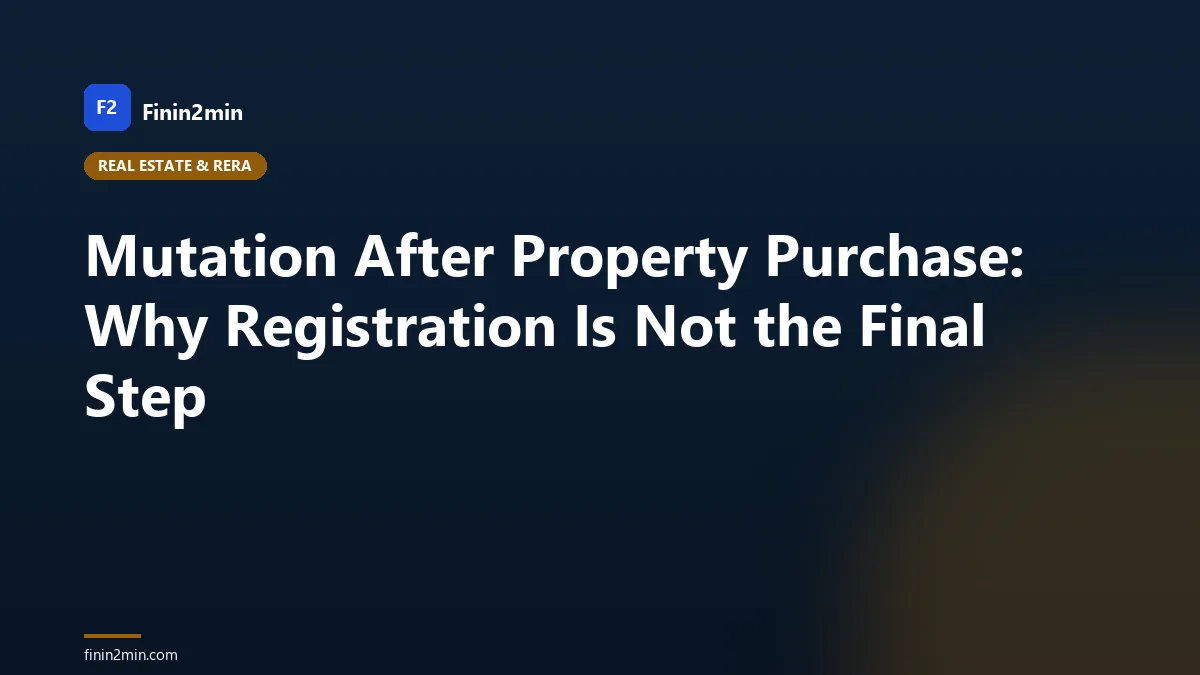 Mutation After Property Purchase: Why Registration Is Not the Final Step