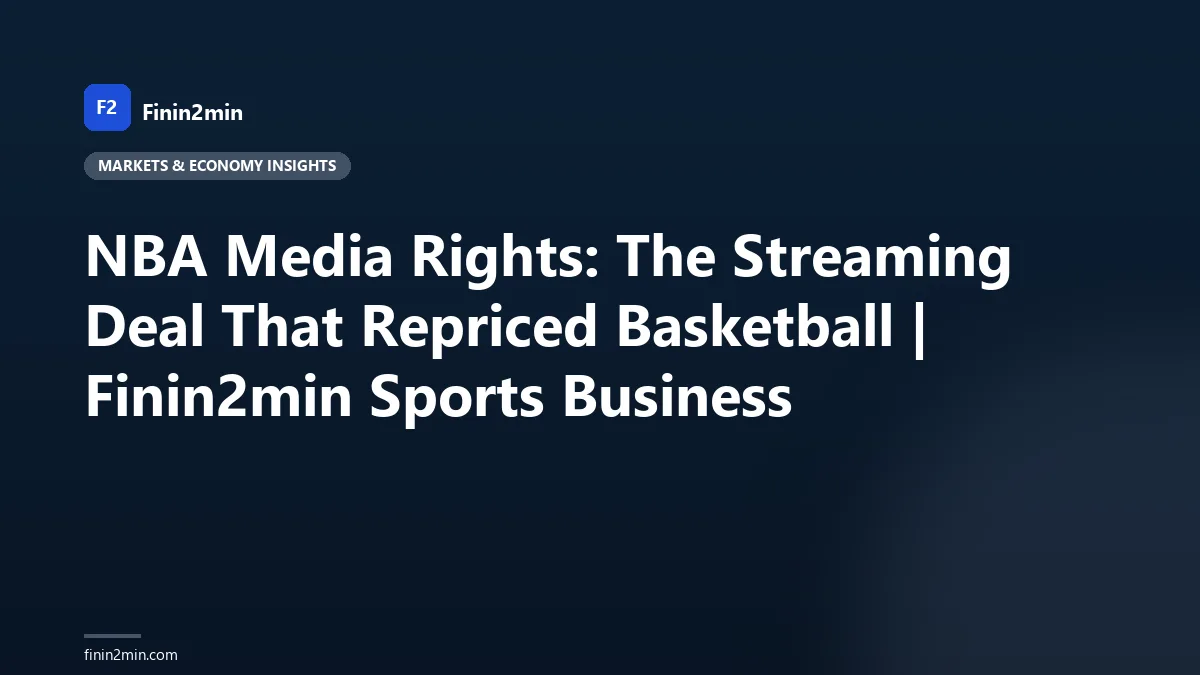 NBA Media Rights: The Streaming Deal That Repriced Basketball | Finin2min Sports Business