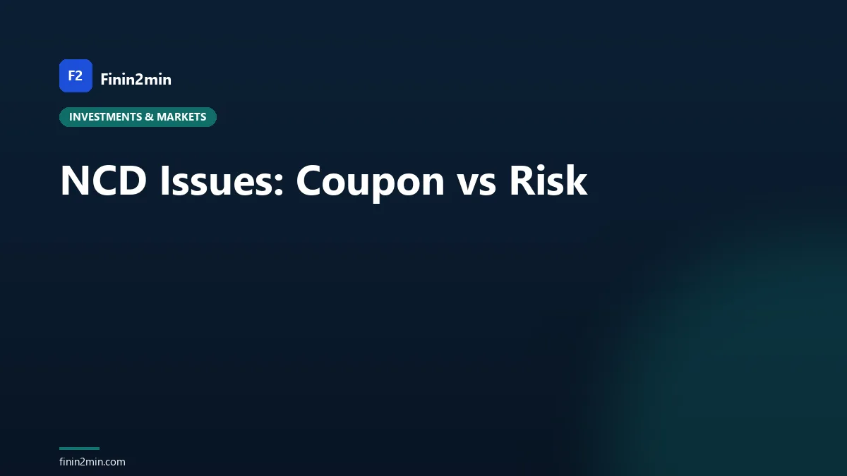 NCD Issues: Coupon vs Risk