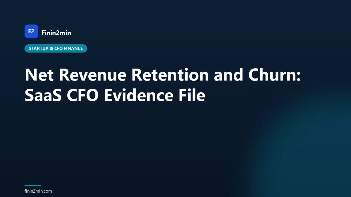 Net Revenue Retention and Churn: SaaS CFO Evidence File