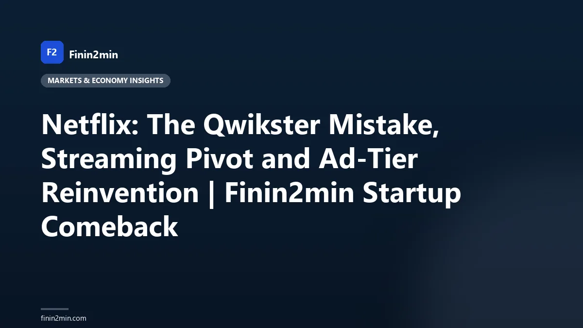 Netflix: The Qwikster Mistake, Streaming Pivot and Ad-Tier Reinvention | Finin2min Startup Comeback