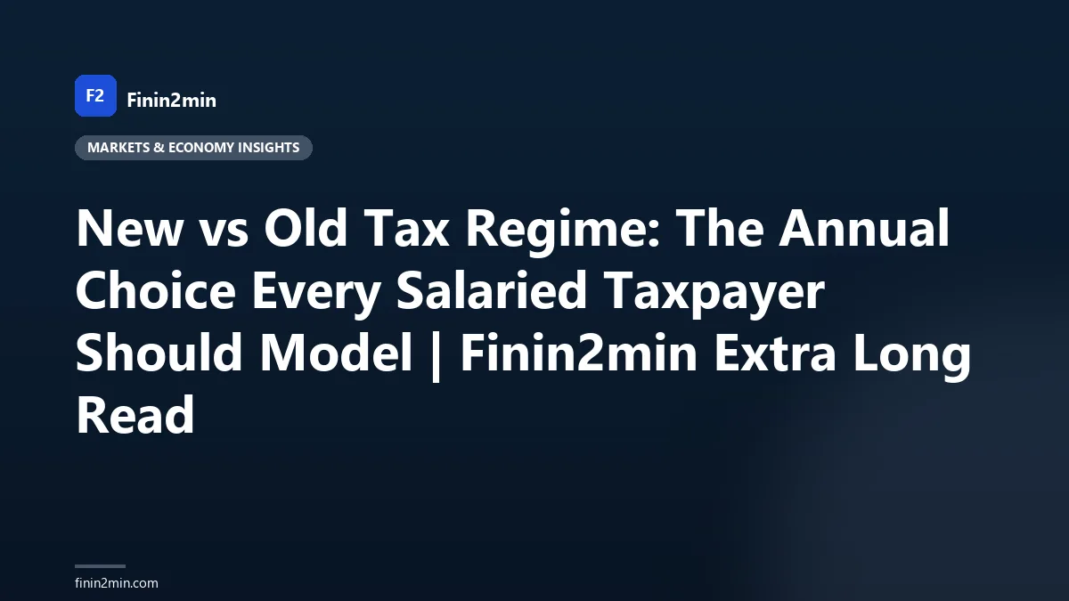 New vs Old Tax Regime: The Annual Choice Every Salaried Taxpayer Should Model | Finin2min Extra Long Read