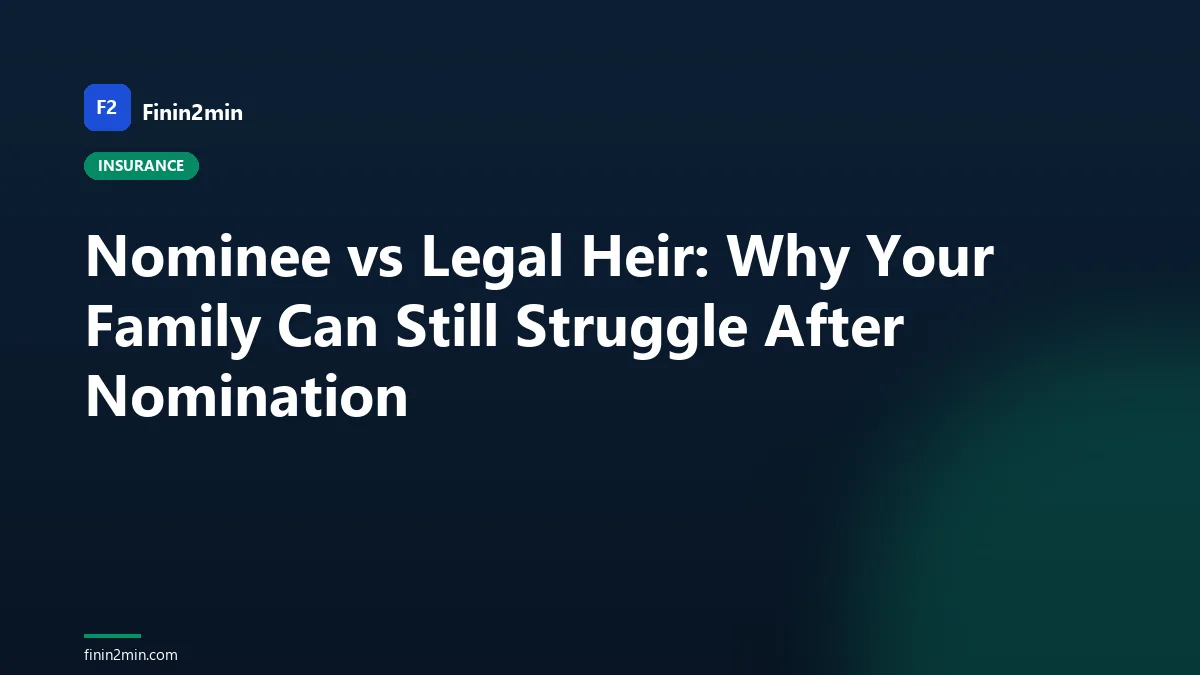 Nominee vs Legal Heir: Why Your Family Can Still Struggle After Nomination