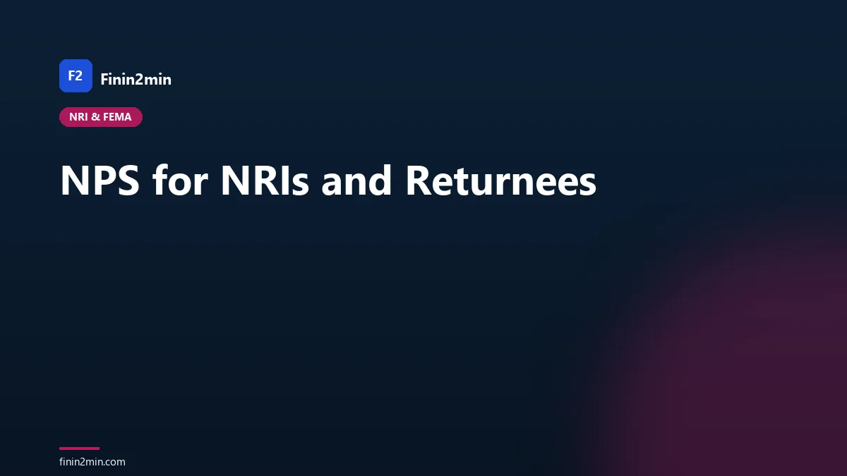 NPS for NRIs and Returnees