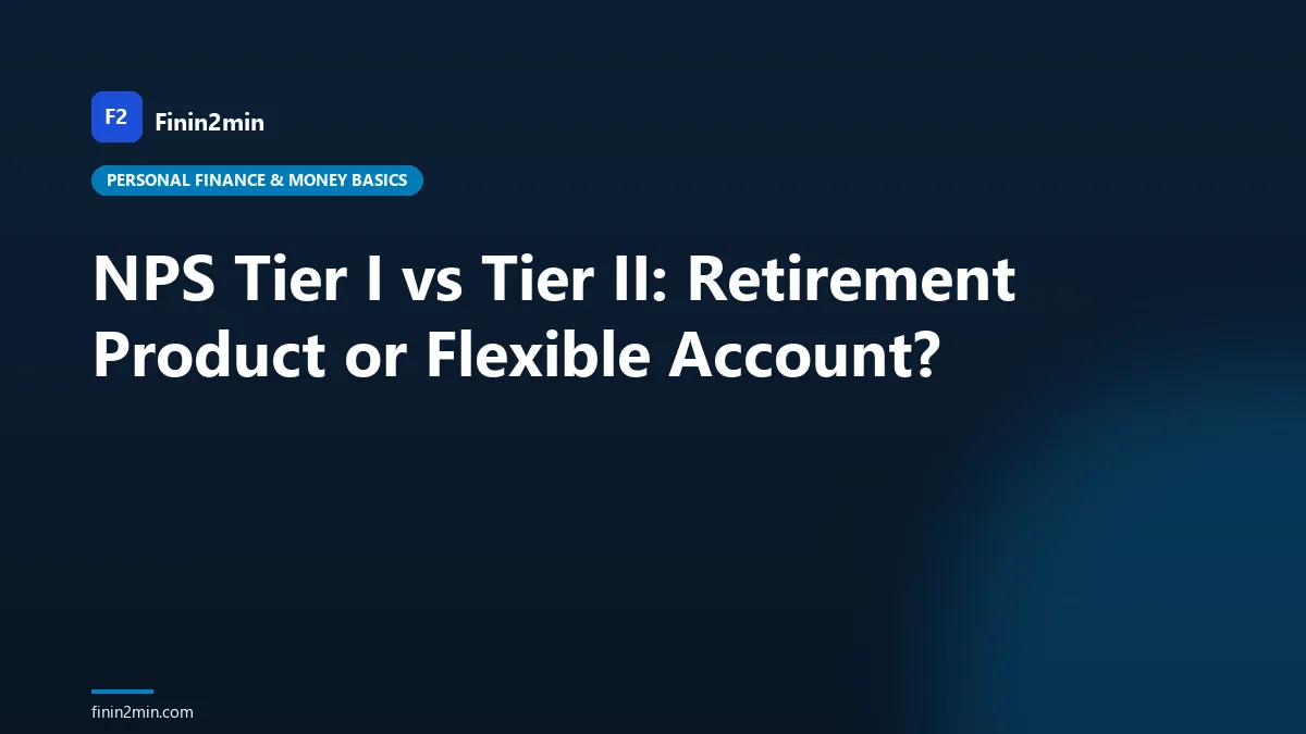 NPS Tier I vs Tier II: Retirement Product or Flexible Account?
