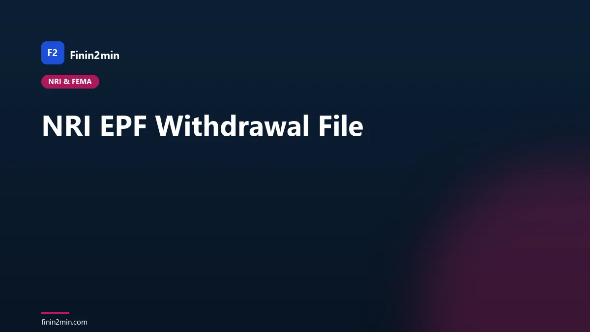 NRI EPF Withdrawal File