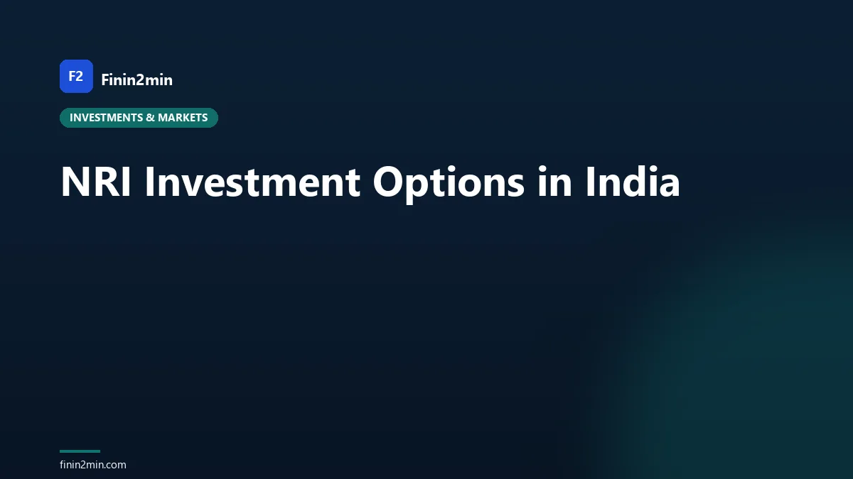 NRI Investment Options in India