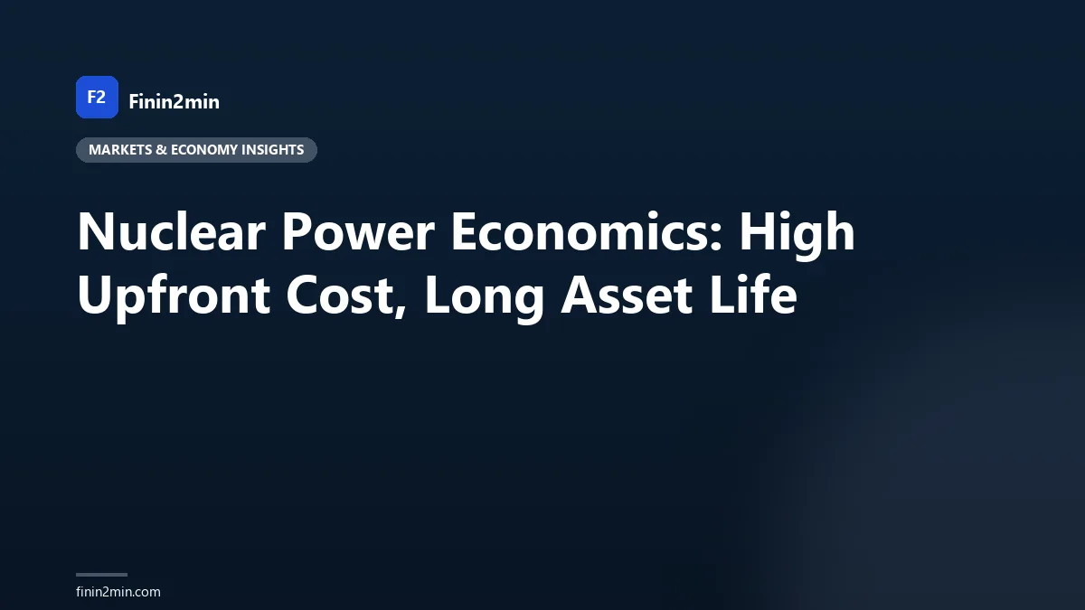 Nuclear Power Economics: High Upfront Cost, Long Asset Life