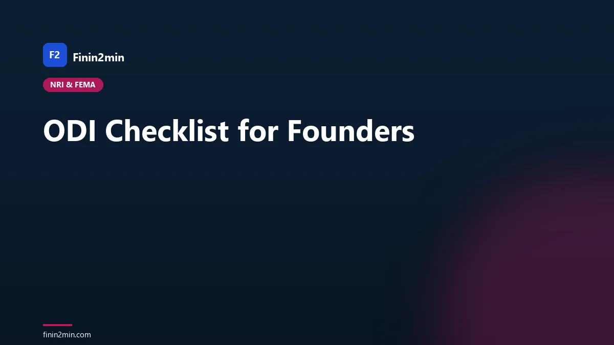 ODI Checklist for Founders