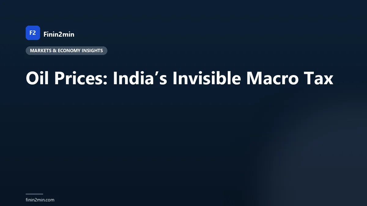 Oil Prices: India’s Invisible Macro Tax