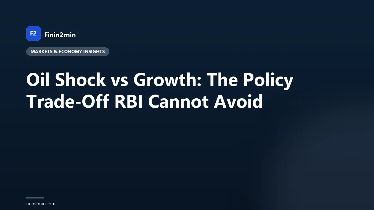 Oil Shock vs Growth: The Policy Trade-Off RBI Cannot Avoid