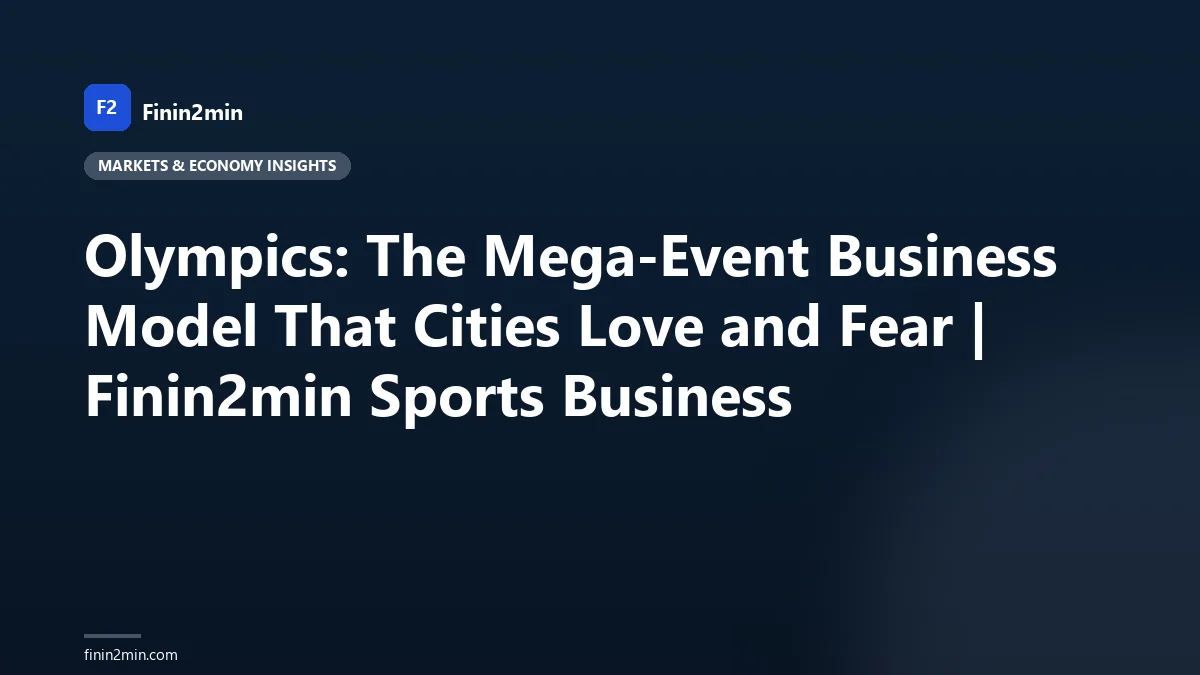 Olympics: The Mega-Event Business Model That Cities Love and Fear | Finin2min Sports Business
