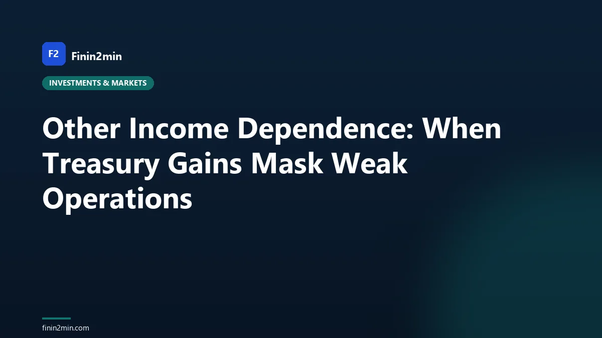 Other Income Dependence: When Treasury Gains Mask Weak Operations