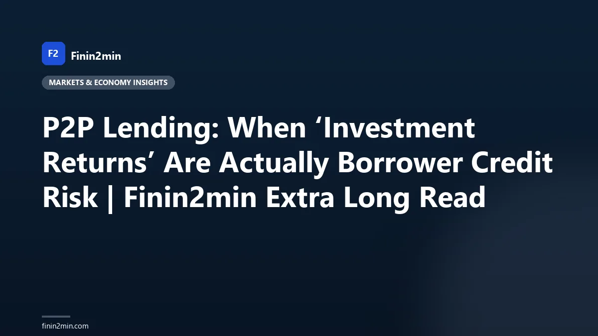 P2P Lending: When ‘Investment Returns’ Are Actually Borrower Credit Risk | Finin2min Extra Long Read