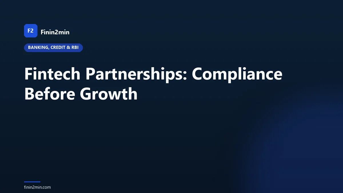 Fintech Partnerships: Compliance Before Growth