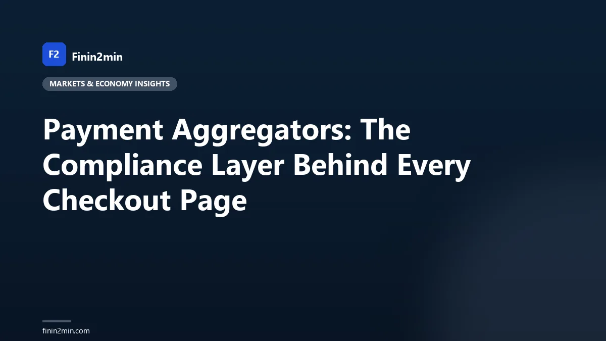 Payment Aggregators: The Compliance Layer Behind Every Checkout Page