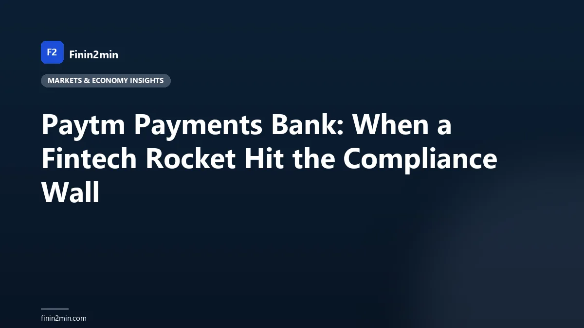 Paytm Payments Bank: When a Fintech Rocket Hit the Compliance Wall