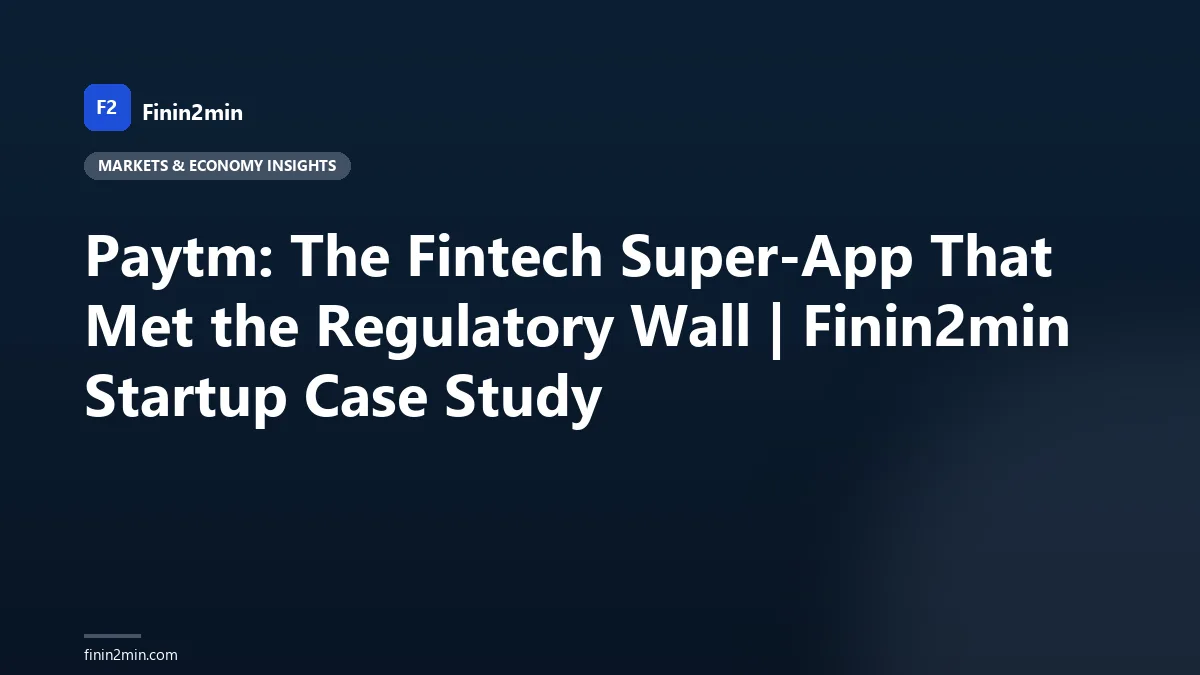Paytm: The Fintech Super-App That Met the Regulatory Wall | Finin2min Startup Case Study